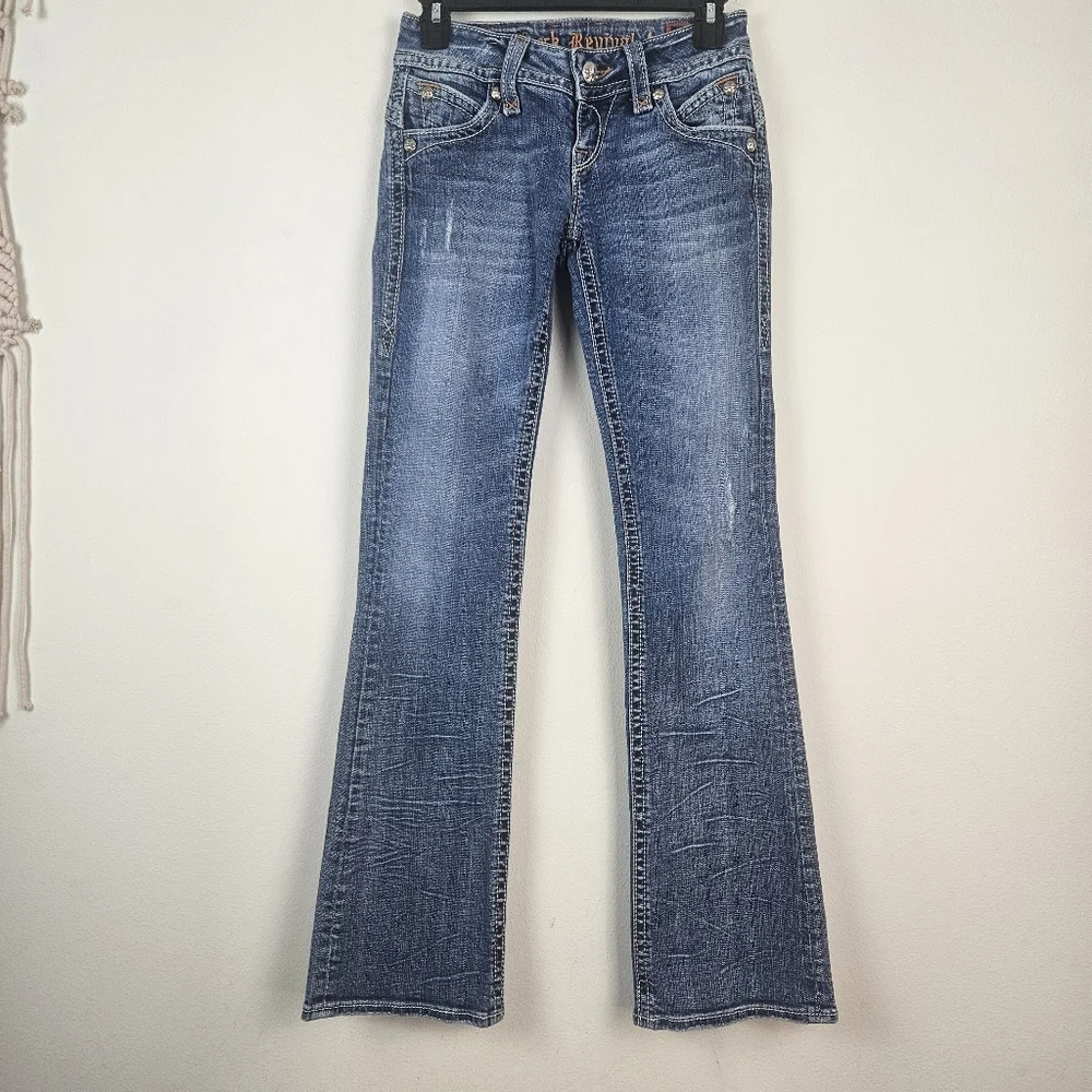 Rock Revival Stephanie Boot Flap Pockets Size 26 Slightly Low Rise